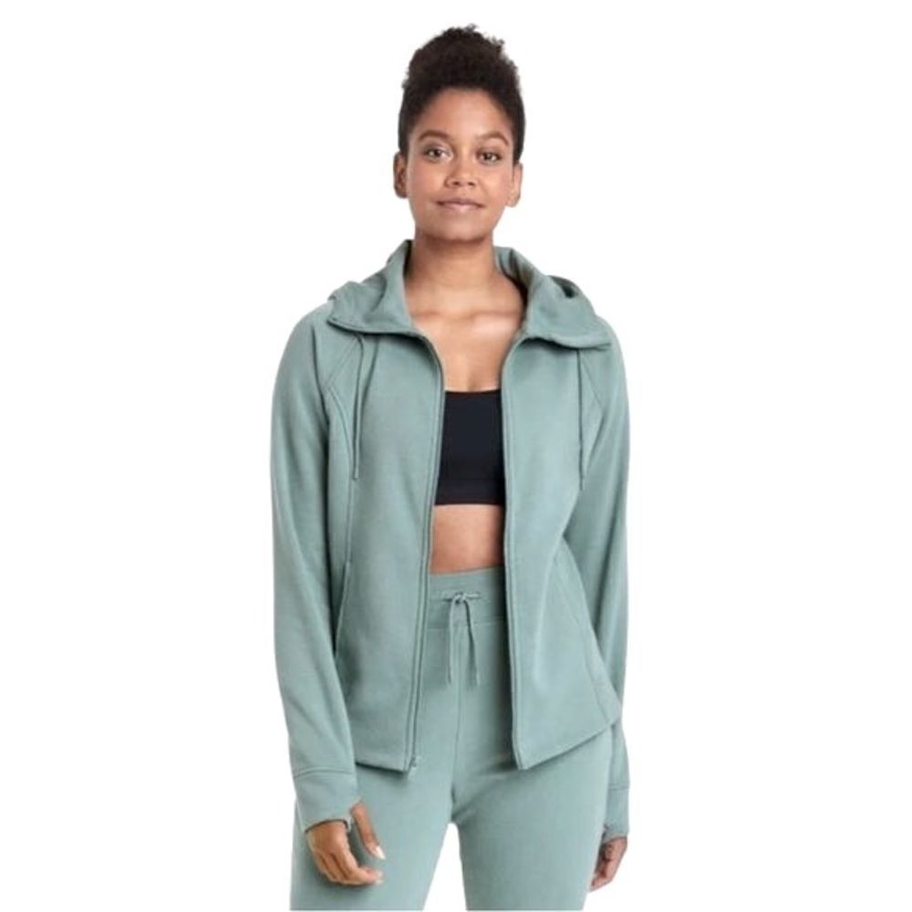 “All In Motion” Women’s Fleece Full Zip Hooded Sweatshirt • XS • NWT